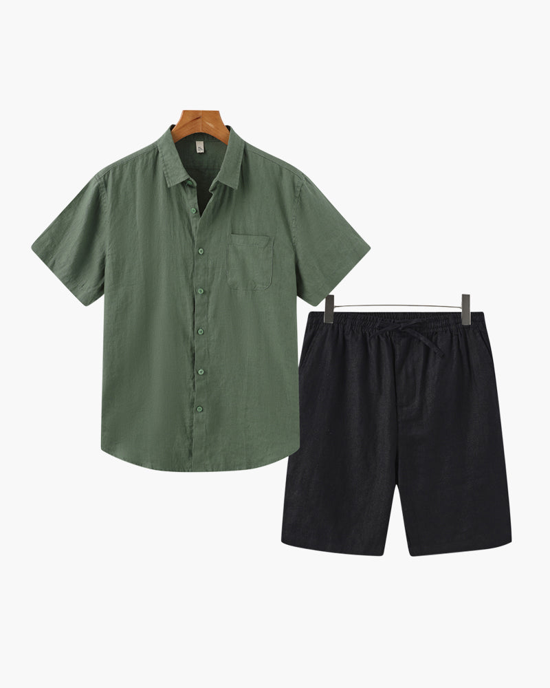Formentera |Conjunto de Lino (Pantalones Cortos)