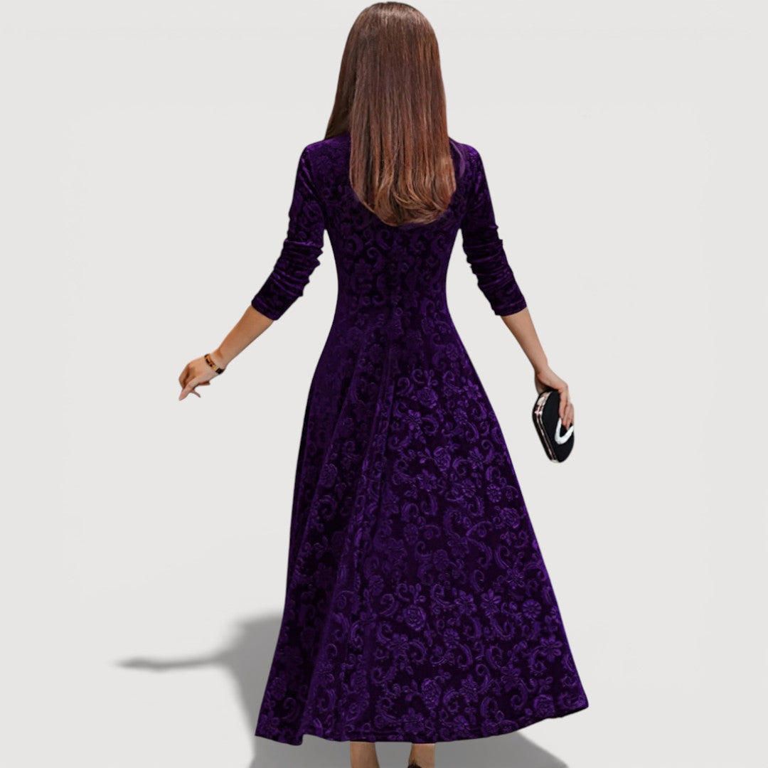JILLIAN – VESTIDO DE VELVET ELEGANTE