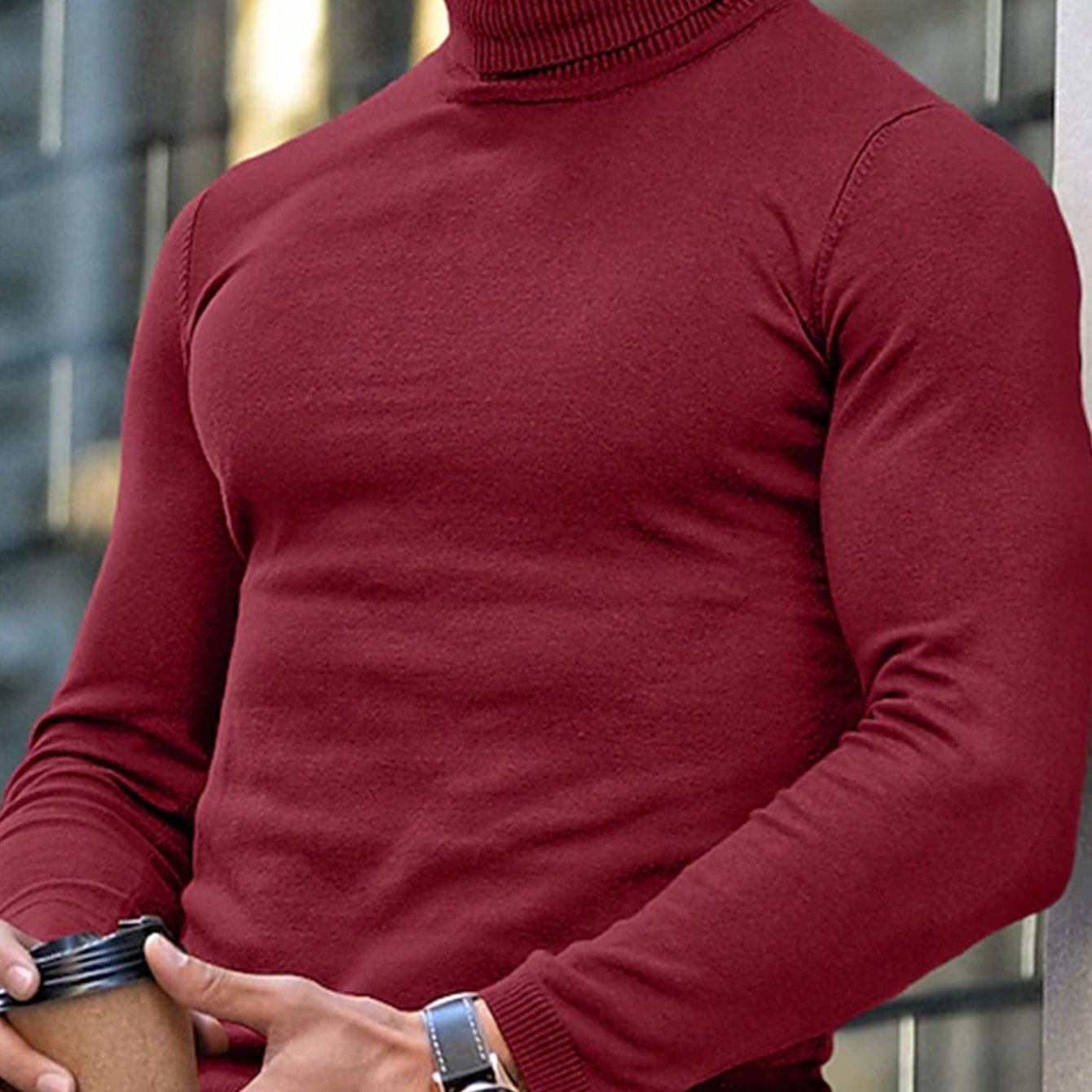Adrien | Suéter de Punto Premium con Cuello Alto para Hombre