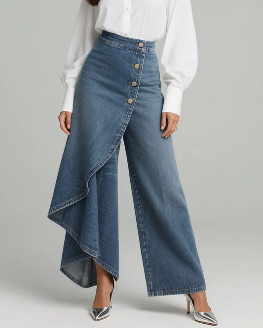 Elvora™ | Pantalones envolventes de denim