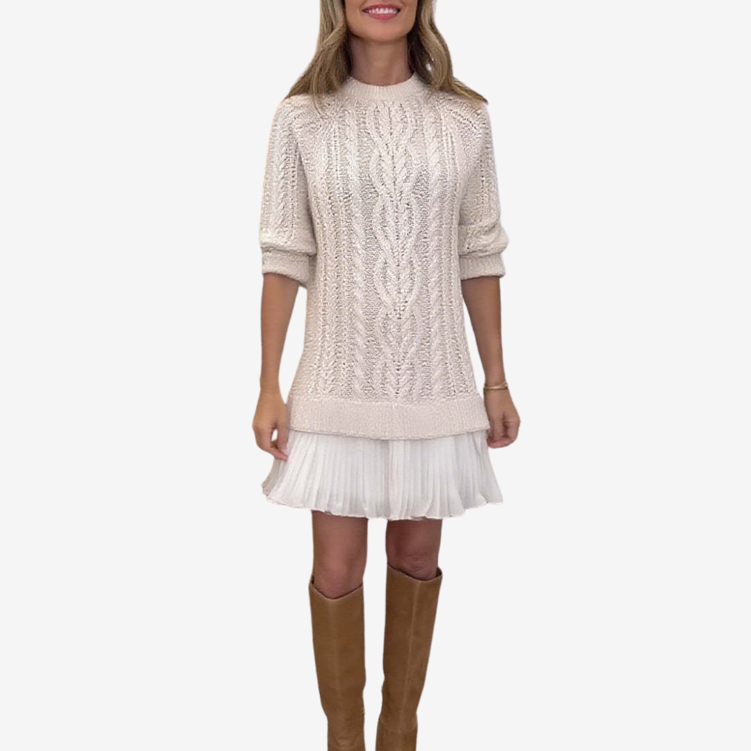 Zorina - Vestido De Punto Con Falda Plisada