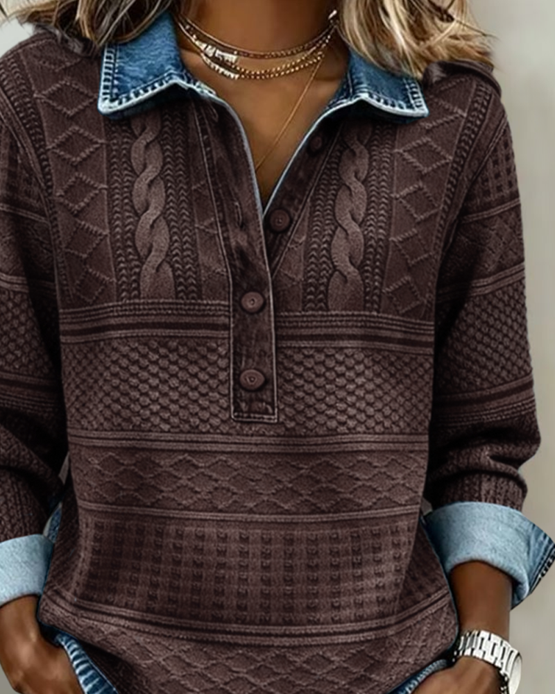 Mila | Jersey moderno con botones a medio abrir