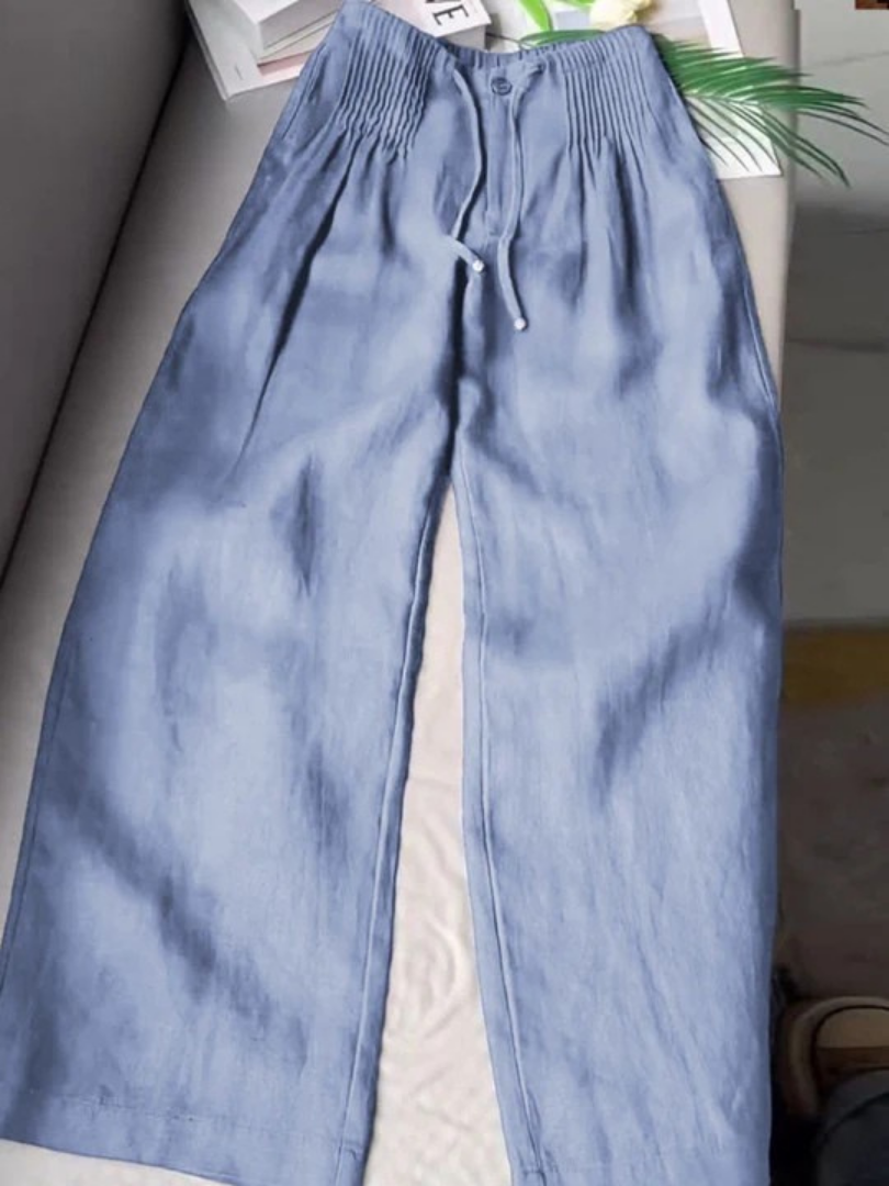 Sofia – Pantalones de algodón de pierna ancha