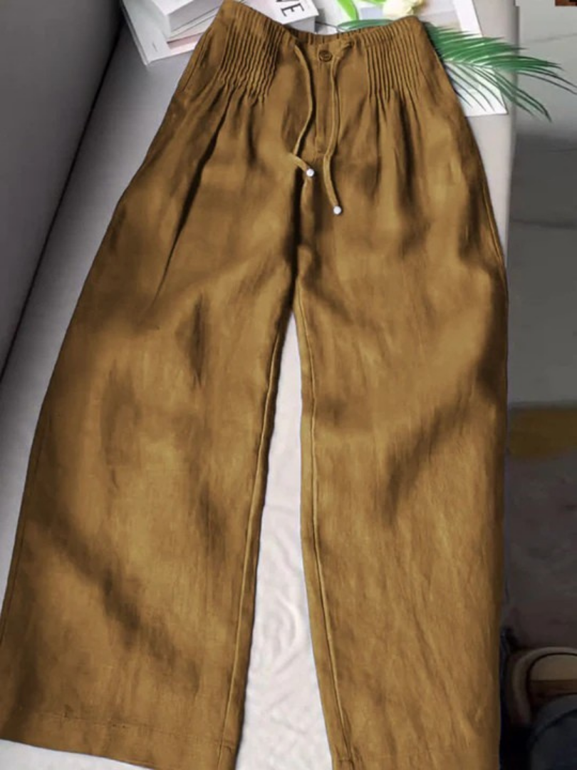 Sofia – Pantalones de algodón de pierna ancha