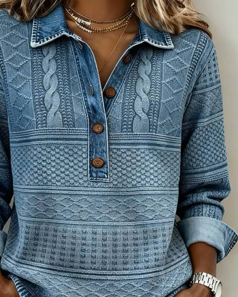 Mila | Jersey moderno con botones a medio abrir