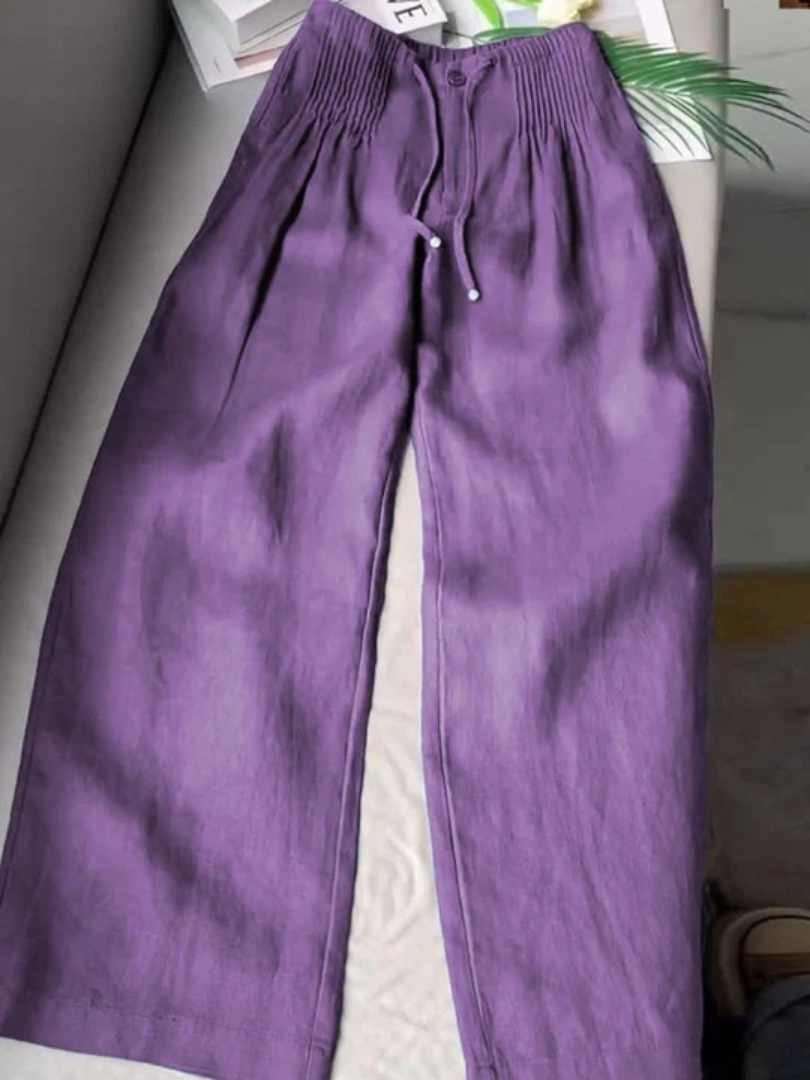 Sofia – Pantalones de algodón de pierna ancha