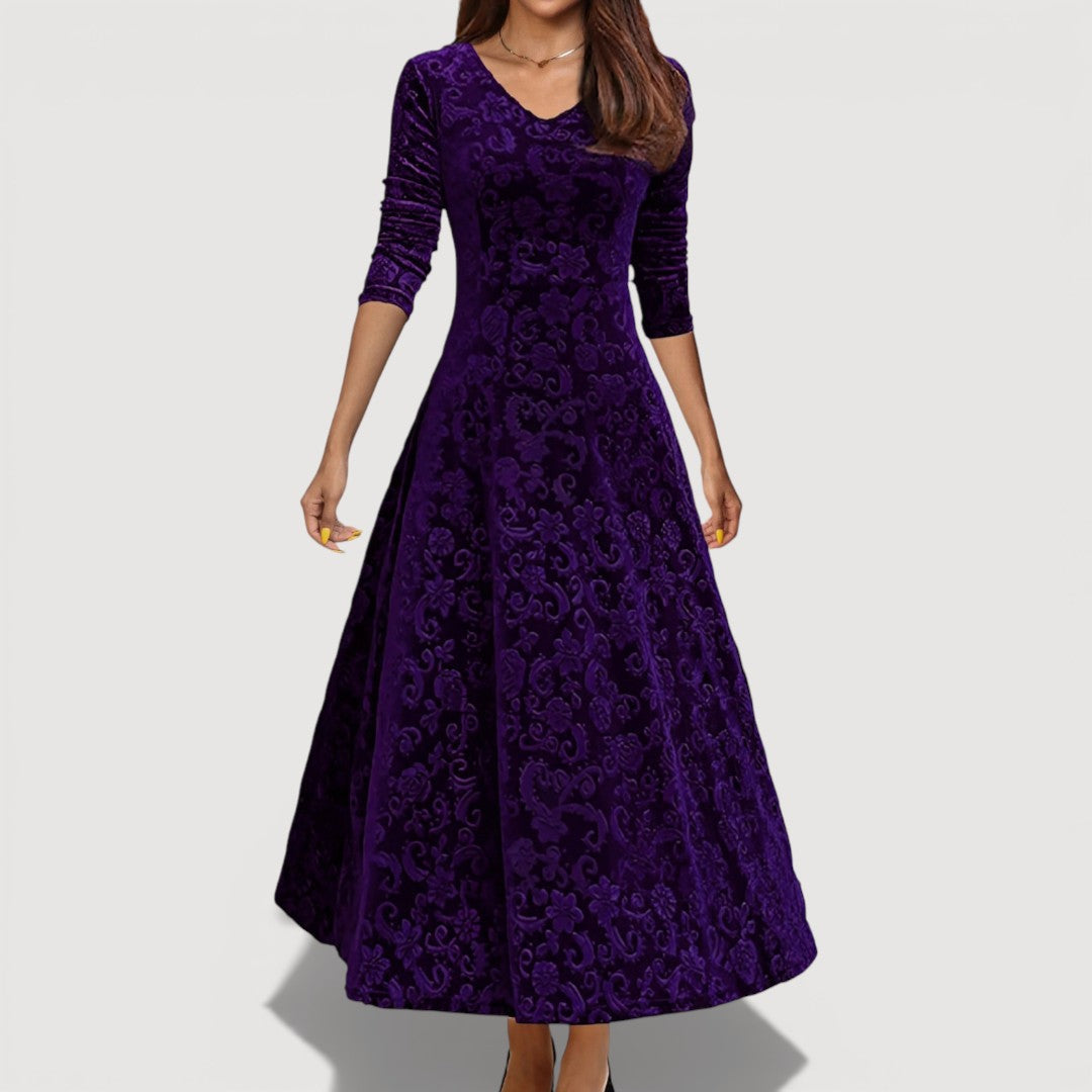 JILLIAN – VESTIDO DE VELVET ELEGANTE