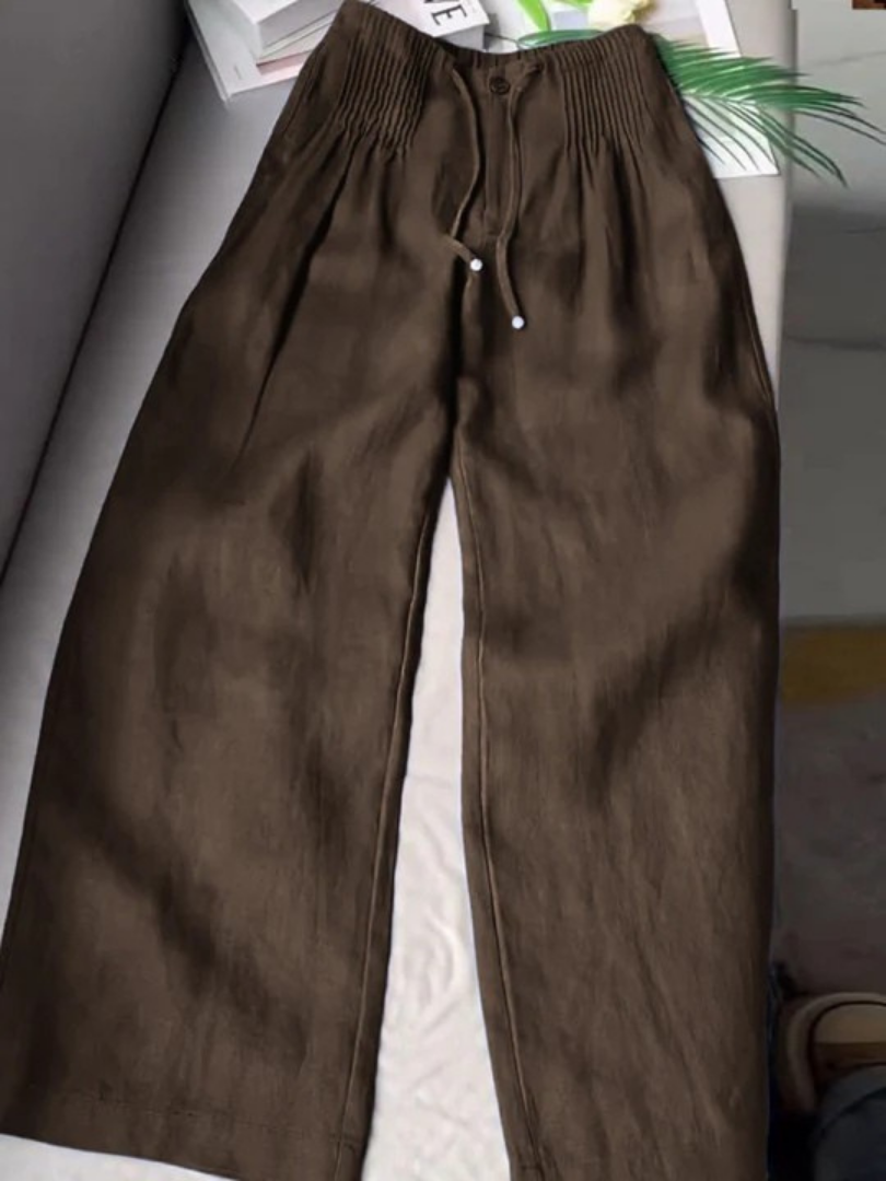 Sofia – Pantalones de algodón de pierna ancha