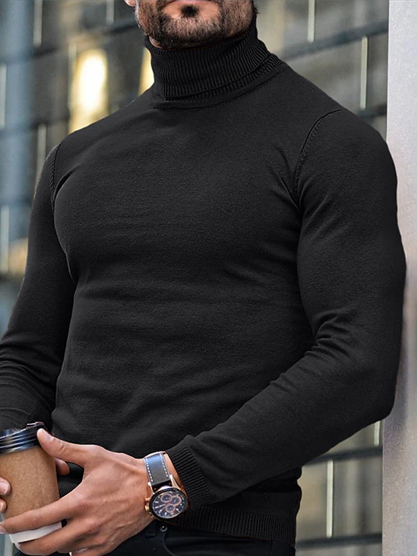 Adrien | Suéter de Punto Premium con Cuello Alto para Hombre