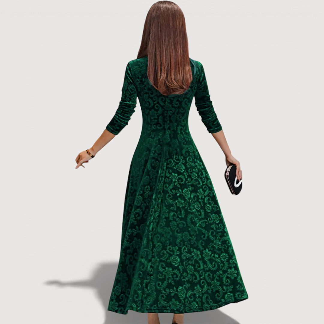 JILLIAN – VESTIDO DE VELVET ELEGANTE