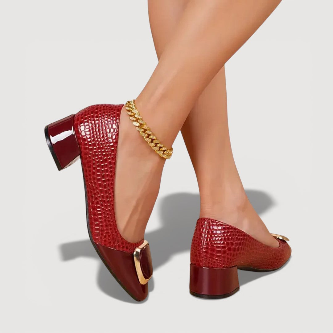 Livana | Tacones Bloque Croco