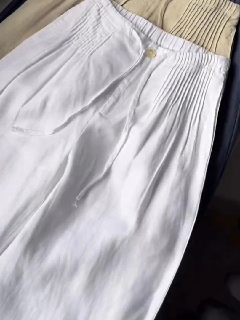 Sofia – Pantalones de algodón de pierna ancha