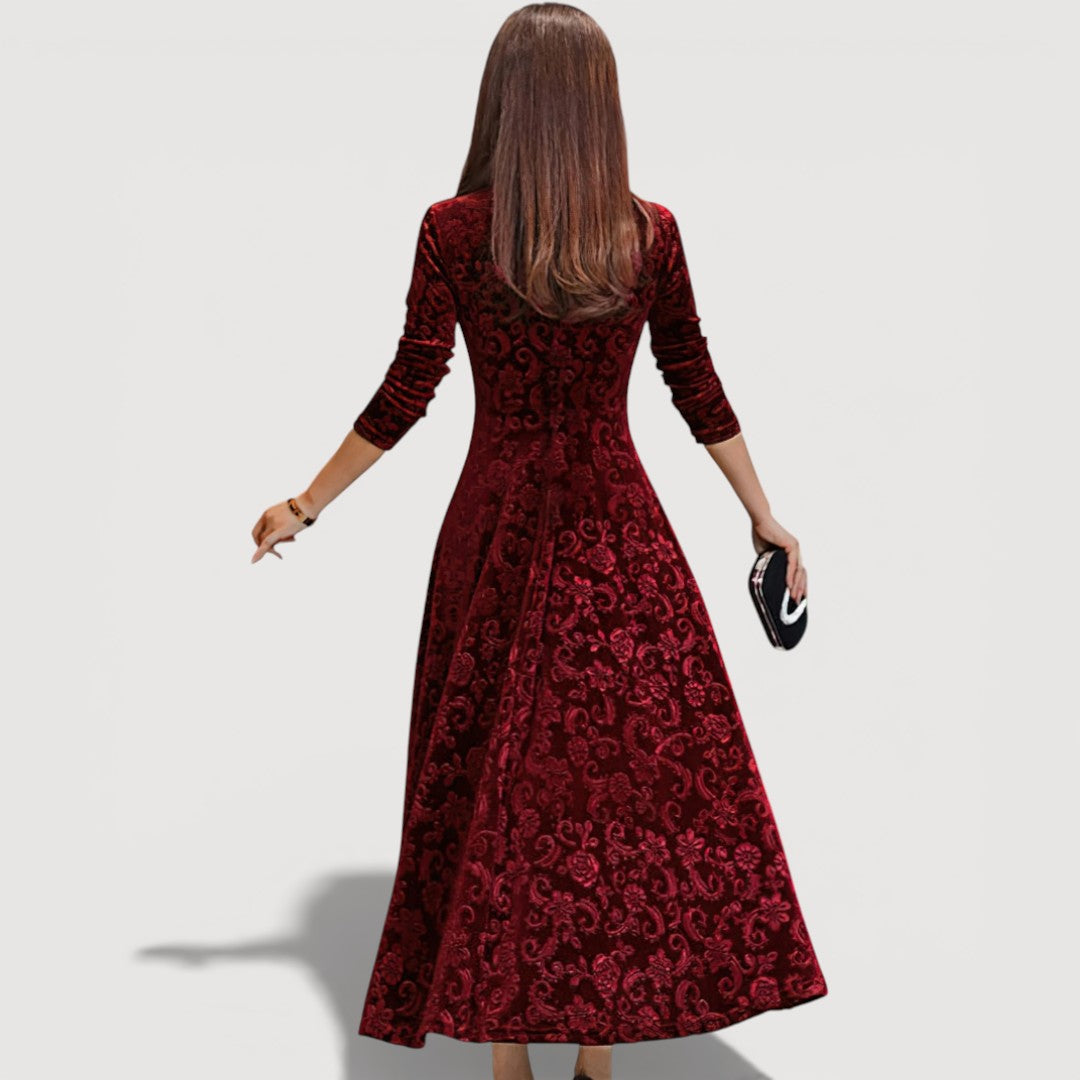 JILLIAN – VESTIDO DE VELVET ELEGANTE