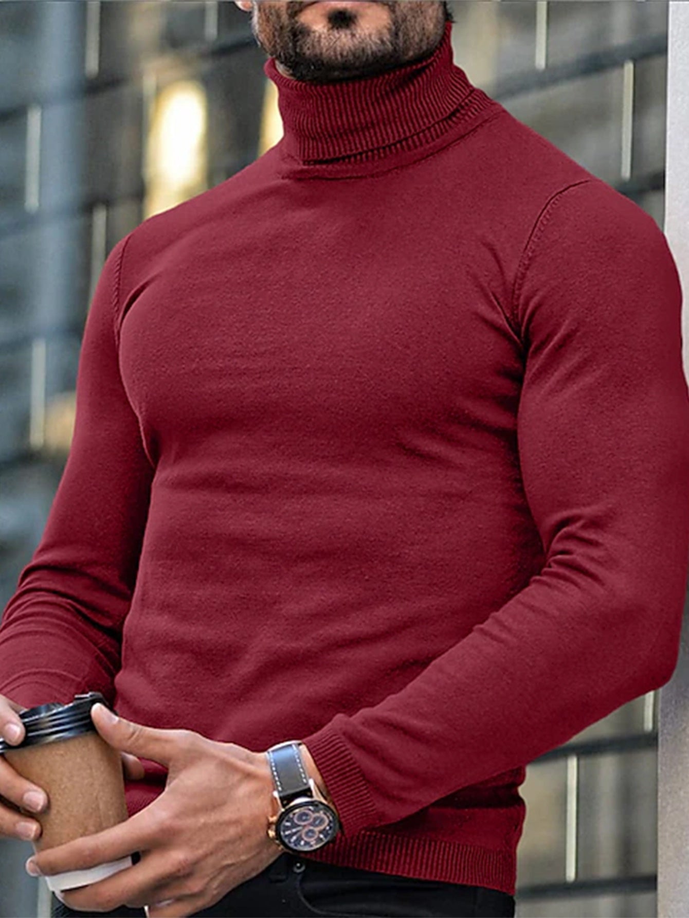 Adrien | Suéter de Punto Premium con Cuello Alto para Hombre
