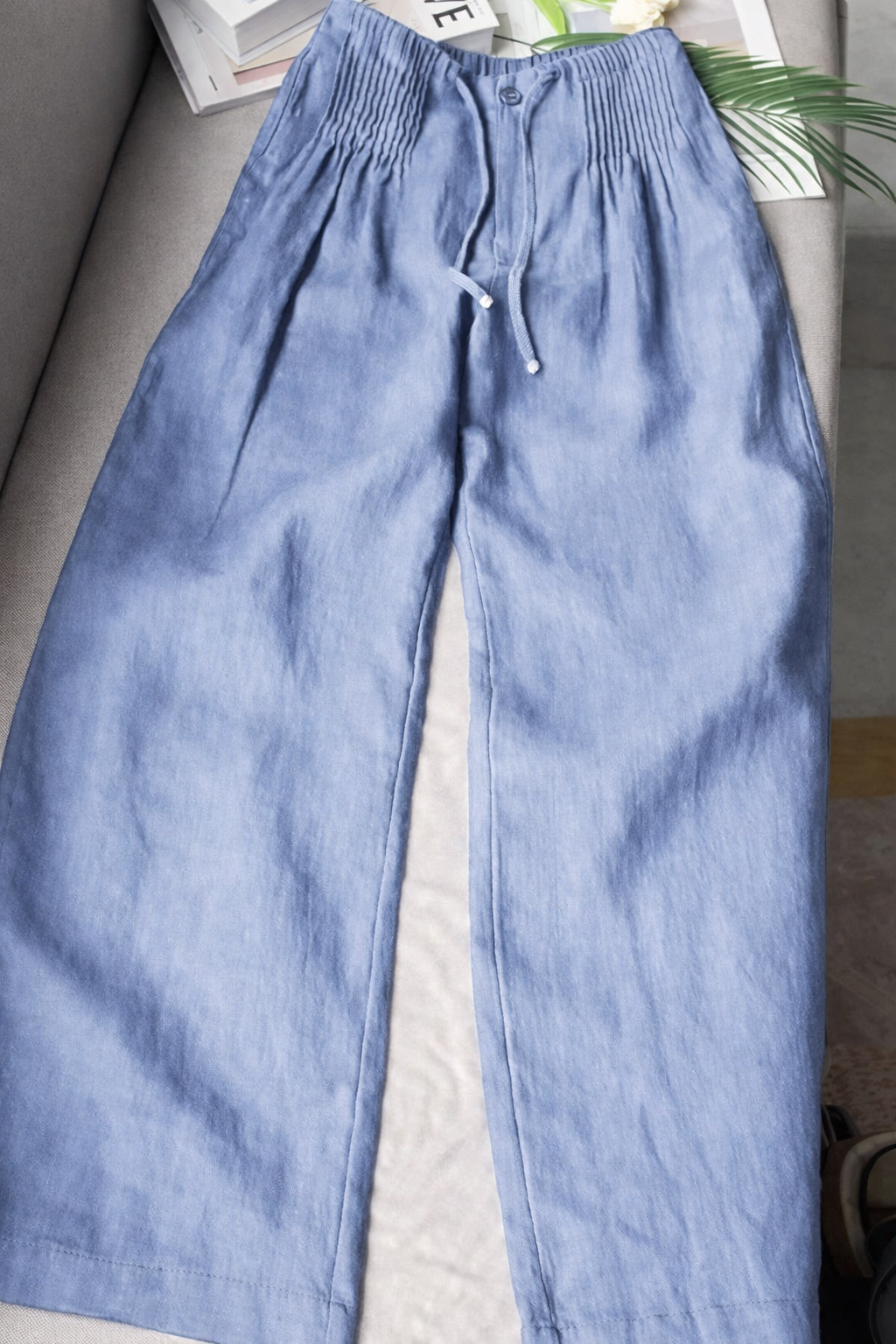 Sofia – Pantalones de algodón de pierna ancha