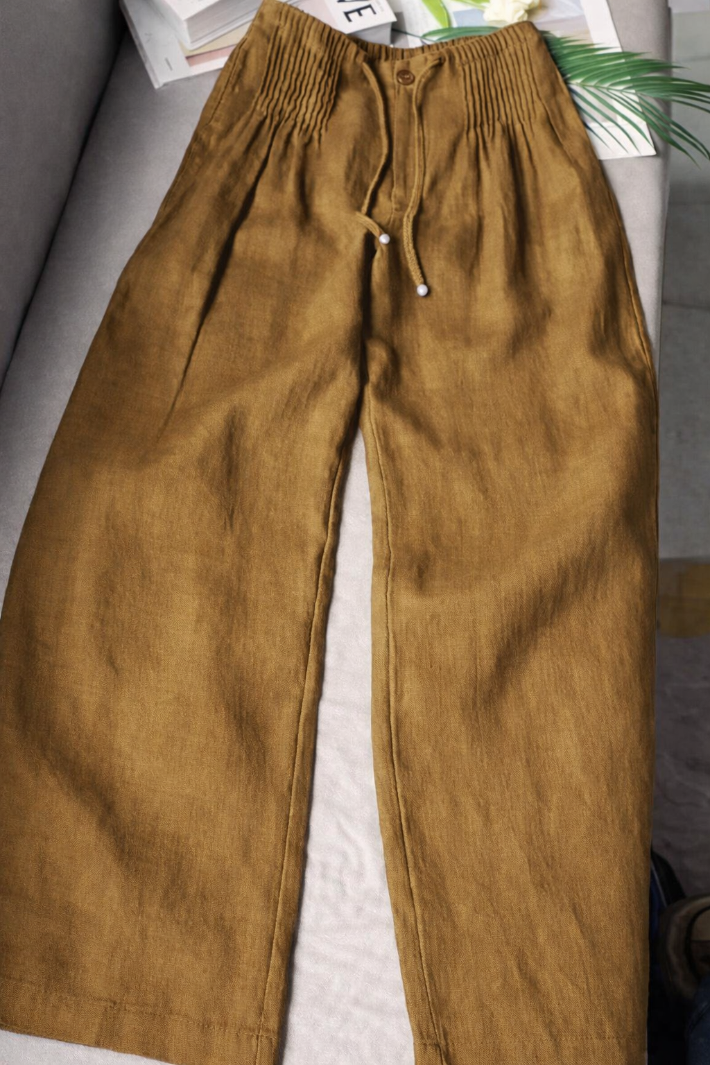 Sofia – Pantalones de algodón de pierna ancha