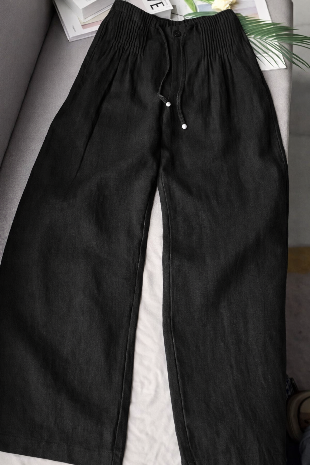 Sofia – Pantalones de algodón de pierna ancha