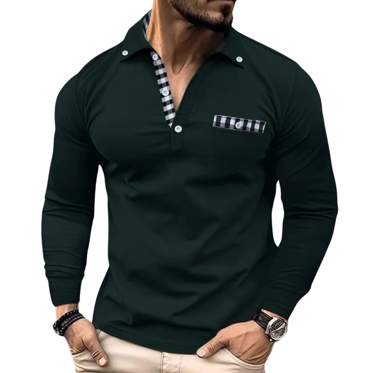 Lotas | Polo Elegante A Cuadros Para Hombre