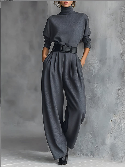 Rinelle | Conjunto compuesto por un suéter de cuello alto y un pantalón recto