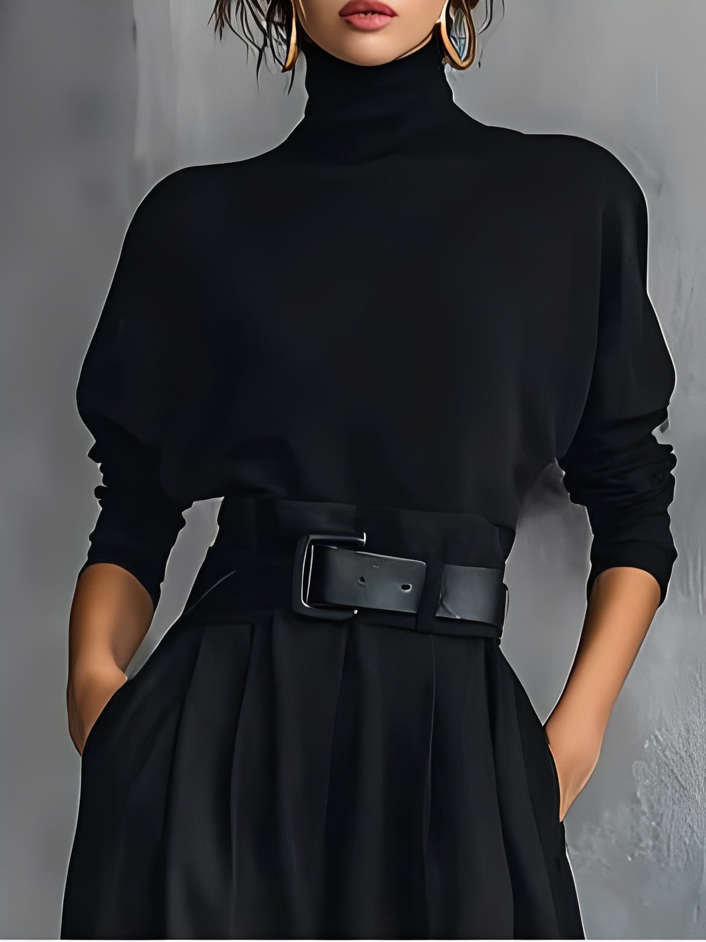 Rinelle | Conjunto compuesto por un suéter de cuello alto y un pantalón recto
