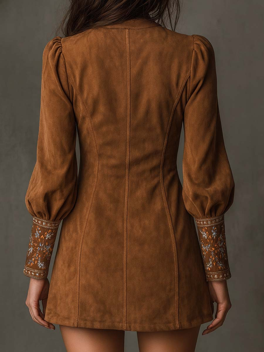 Marion™ | Vestido Mini de Ante Retro